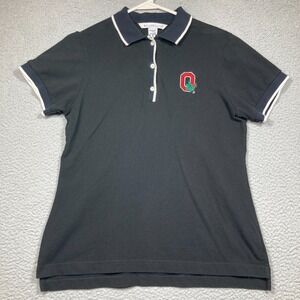 Ohio State University Buckeyes‎ Polo Shirt Womens Small Black Short Sleeve